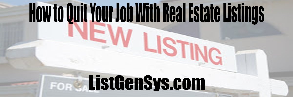 Listing Generation System will show you how to get real estate listings even in low inventory markets.